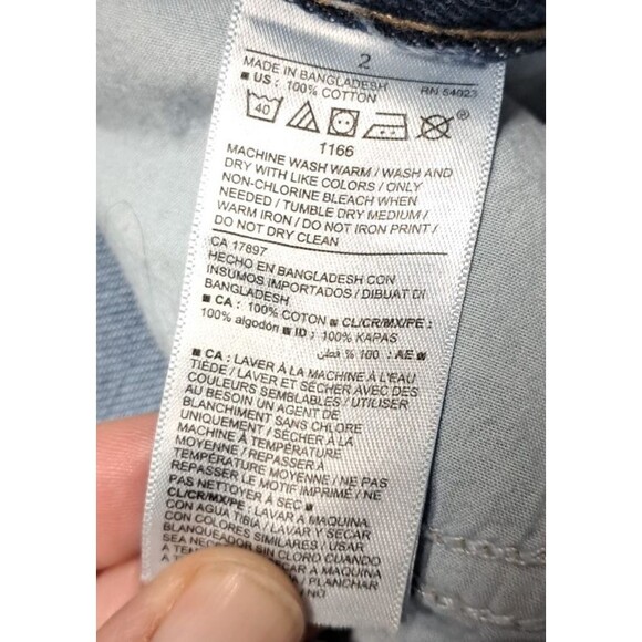 Old Navy Jeans Womens Sz 2 Slouchy Straight Leg Denim Blue ButtonFly Distressed - Picture 7 of 13